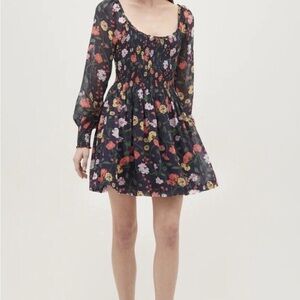 NWT Hill House Navy Multi Floral Mini Dress